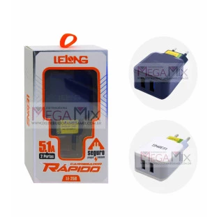 Carregador 2 USB 5.1A 12.5W LE-258 - Lelong