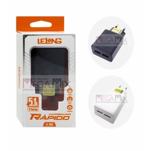 Carregador com 2 USB 5.1A LE-282 - Lelong