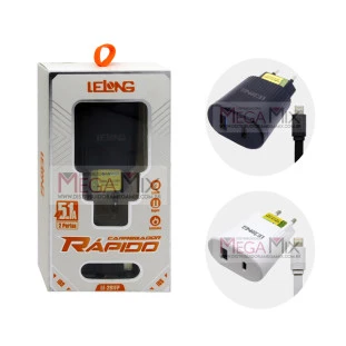 Carregador de Celular - Iphone 5.1A LE-291FP - Lelong