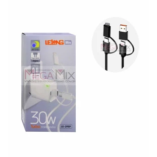 Carregador de Celular 4 em 1 30W LE-295P - Lelong