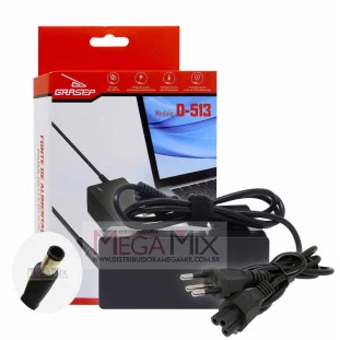 Fonte Carregador para Notebook HP 65W 3.5A 7.4x5.0mm D-513 - Grasep