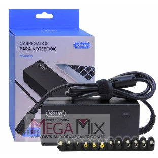 Fonte Carregador para Notebook Universal com USB Bivolt KP-DG120 - Knup