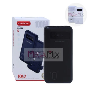 Carregador Portátil Powerbank 10.000mAh KA-966 C - Kapbom