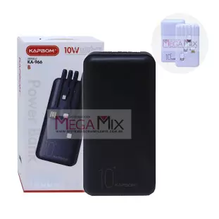 Carregador Portátil Powerbank 10.000mAh KA-966 B - Kapbom