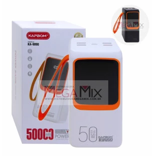 Carregador Portátil Power Bank 50000mAh KA-9890 - Kapbom 