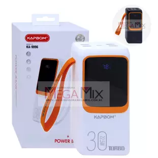 Carregador Portátil Powerbank 30.000mAh KA-9896 - Kapbom