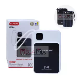Carregador Portátil Powerbank Indução 10.000mAh KA-9913 - Kapbom