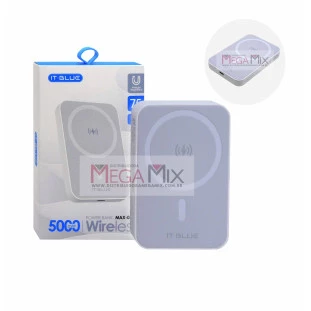 Carregador Powerbank por Indução MagSafe 7.5W 5000mAh MAX-0555 - It-Blue