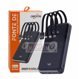 Carregador Portátil Powerbank Indução 10000mAh OR-PB10 - Oberon
