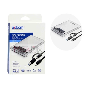 Case Externo para HD 2,5'' Sata USB Tipo C 3.1 CGHD-70 - Exbom