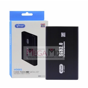 Case para HD Sata 2.5'' USB 2.0 Externo KP-HD001 - Knup