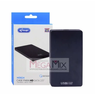 Case para HD Sata 2.5'' USB 3.0 Externo KP-HD824 - Knup