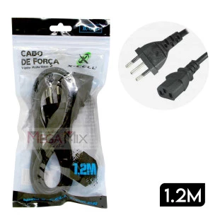 Cabo de Força p/ Computador (ATX) 1.2M XC-CF-01 - X-Cell