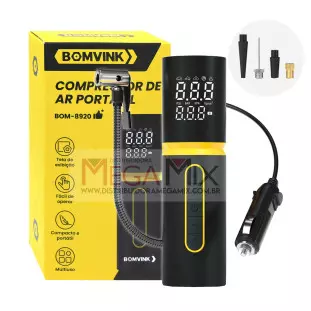 Compressor de Ar Portátil com Fio 150PSI BOM-8920 - Bomvink