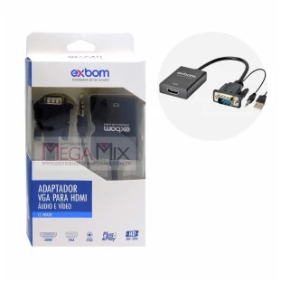 Conversor de VGA para HDMI CC-VHA30 - Exbom