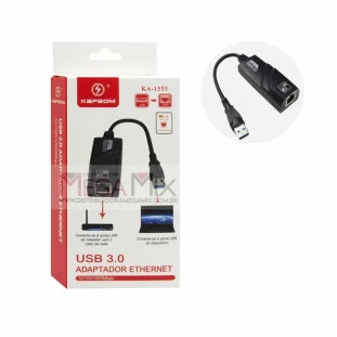 Conversor USB 3.0 para Rede RJ45 KA-1555 - Kapbom