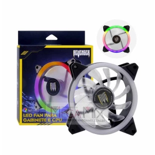 Cooler para Gabinete e CPU Fan com Led RGB 1500RPM G-VR338 - Revenger