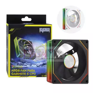 Cooler para Gabinete e CPU Fan LED 120mm 1300RPM G-VR356 - Revenger
