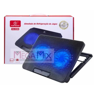 Suporte para Notebook com Cooler 2 Fans LED RGB KA-5396 - Kapbom
