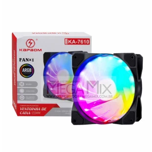 Cooler para Gabinete e CPU com LED 1800RPM KA-7610 - Kapbom