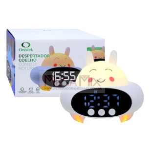 Relógio Despertador de Mesa com Bluetooth (Coelho) ON-LM304 - Onistek