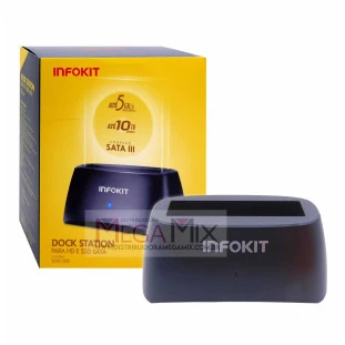 Dock Station para HD e SSD Sata 2.5" e 3.5" ECASE-Z320 - Infokit