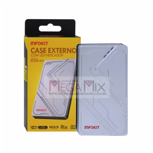 Case para HD Externo Tipo C Sata 2.5'' USB 3.1 ECASE-352 - Infokit