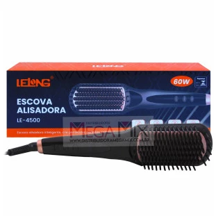 Escova Alisadora para Cabelo 60W 230°C (BIVOLT) LE-4500 - Lelong