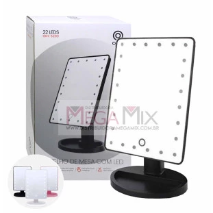 Espelho de Mesa com LED Recarregável OIH-5203 - Oásis