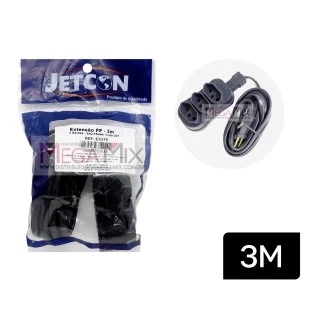 Extensão 3 tomadas 3M Bivolt EX3TP - Jetcon 