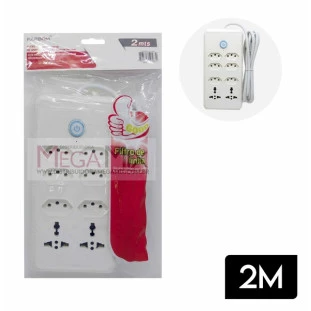 Extensão 6 Tomadas + 2 Universal 2M KA-7003 - Kapbom