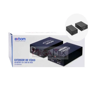 Extensor de Cabo de Rede p/ HDMI 60M CCEX-HD2RJ45L60 - Exbom 