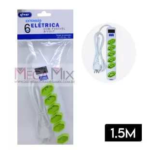 Filtro de Linha 6 Tomadas Bivolt 1.5M SL7616 - Knup