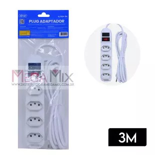 Filtro de Linha 4 Tomadas Bivolt 3M SL7634 - Knup