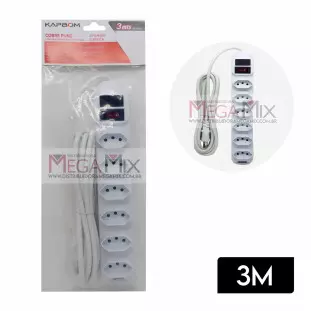 Filtro de Linha 6 Tomadas Bivolt 3M SL7636 - Kapbom