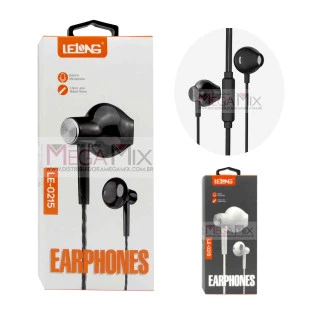 Fone de Ouvido com Microfone LE-0215 - Lelong