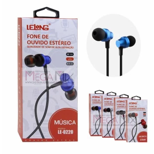 Fone de Ouvido com Microfone LE-0220 - Lelong