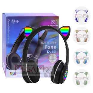 Fone de Ouvido Bluetooth (Orelha de Gato) KA-980 - Kapbom