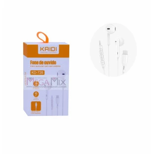 Fone de Ouvido com Microfone Tipo C KD-726 - Kaidi
