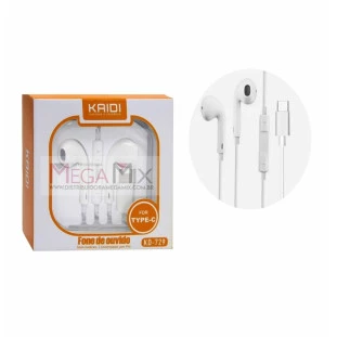 Fone de Ouvido Tipo-C c/ Microfone KD-729 - Kaidi