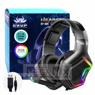 Fone de Ouvido Headset Gamer com Led (USB + P2) KP-489 - Knup