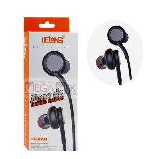 Fone de Ouvido com Microfone LE-0231 - Lelong