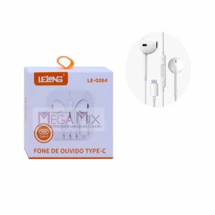 Fone de Ouvido com Fio LE-0264 - Lelong