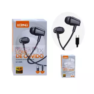Fone de Ouvido com Microfone Tipo C LE-0265 - Lelong