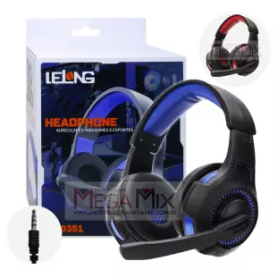 Fone de Ouvido Headset Gamer (P3) LE-0351 - Lelong