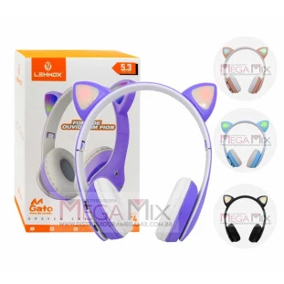 Fone de Ouvido Bluetooth (Orelha de Gato) LEF-1024 - Lehmox