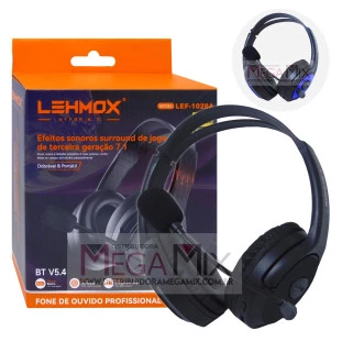 Fone de Ouvido Headset Gamer sem Fio Bluetooth LEF-1028A - Lehmox