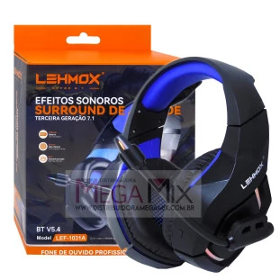 Fone de Ouvido Headset Gamer sem Fio Bluetooth LEF-1031A - Lehmox