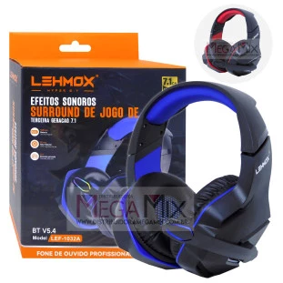 Fone de Ouvido Headset Gamer sem Fio Bluetooth LEF-1032A - Lehmox