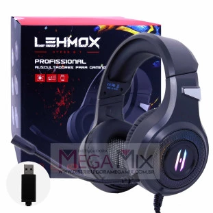 Fone de Ouvido Headset Gamer com Led  (USB) LEY-2249 - Lehmox